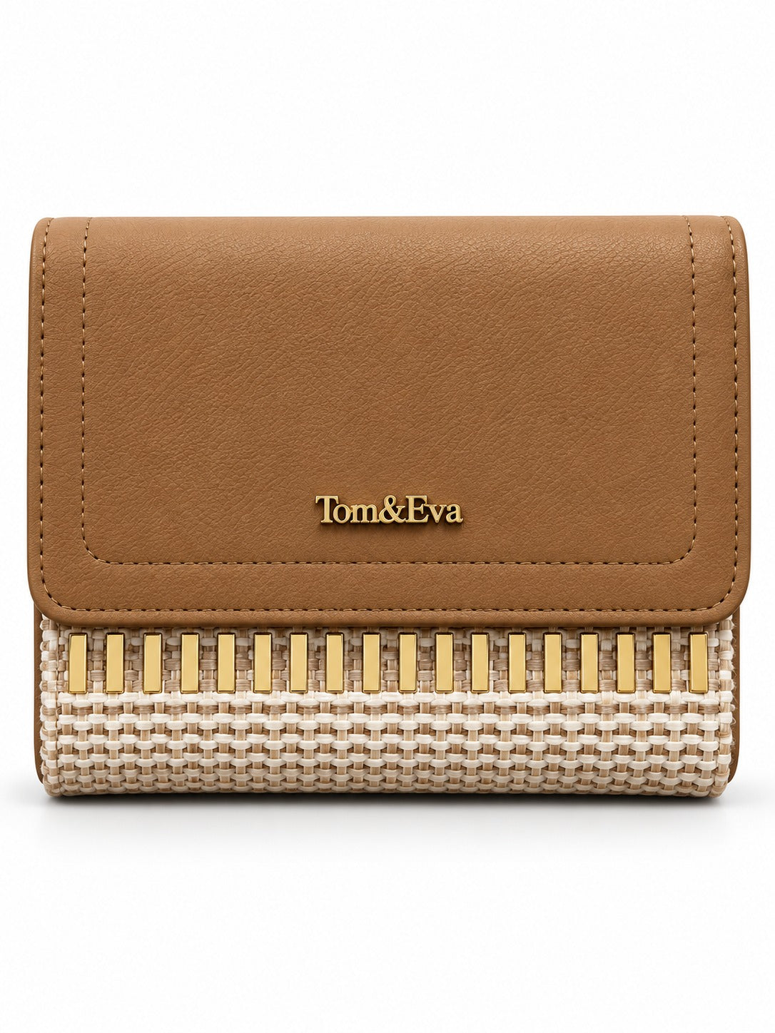 PORTEFEUILLE EN CUIR ET RAPHIA