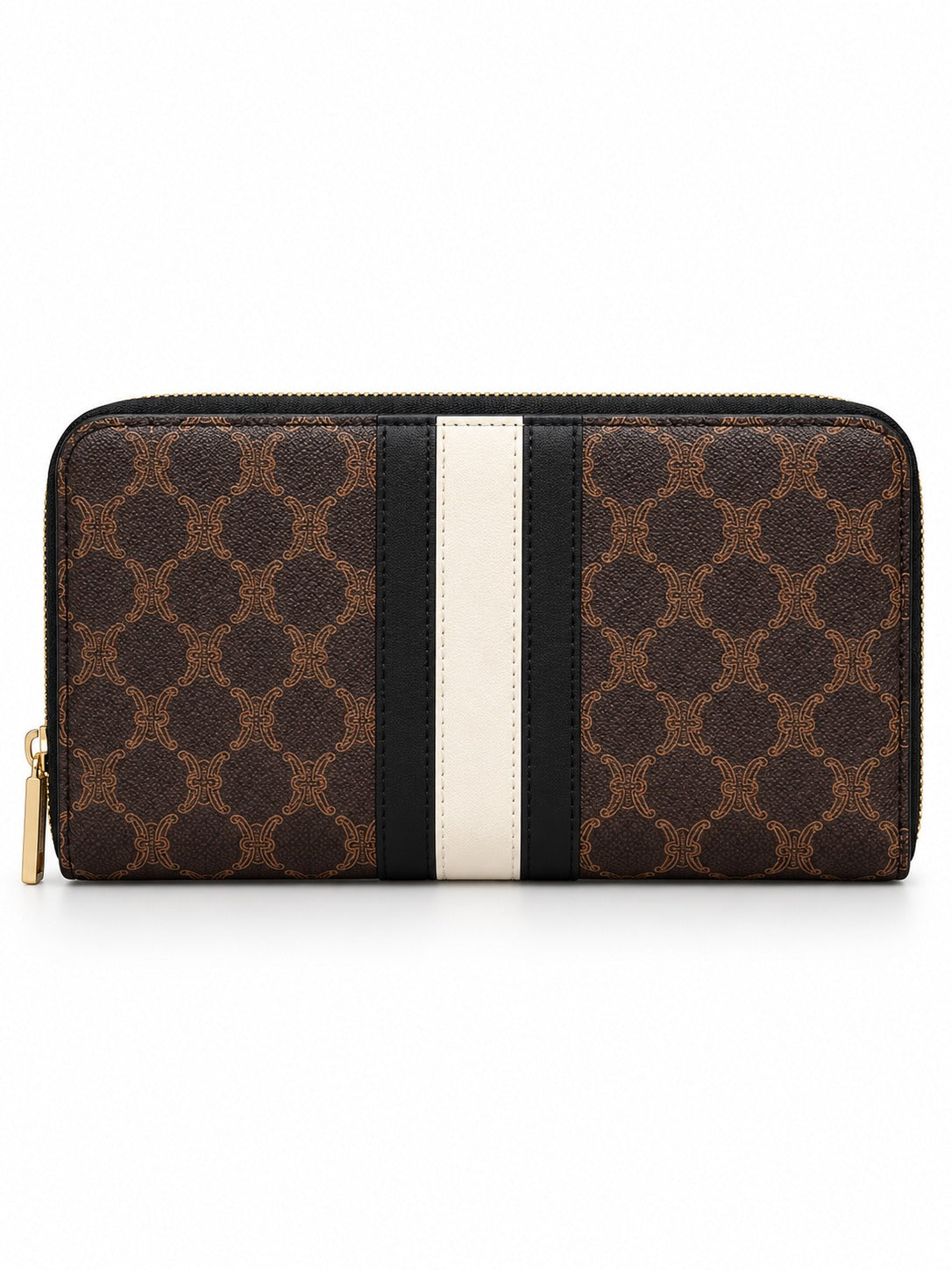 PORTEFEUILLE ZIPPE A MOTIF MONOGRAMME