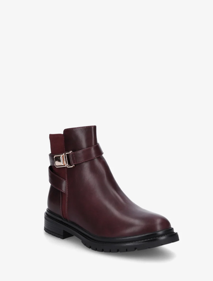 BOTTINES SIMILI CUIR A TALON BLOC