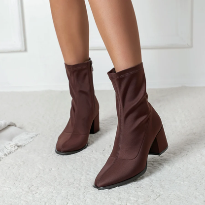BOTTINES EN SATIN